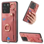 Retro Skin-feel Ring Card Bag Phone Case with Hang Loop, For Redmi Note 10 4G, For Redmi K40, For Xiaomi Mi 11