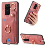 Retro Skin-feel Ring Card Bag Phone Case with Hang Loop, For Redmi Note 9 4G, For Xiaomi Mi 10T Pro, For Redmi 9C