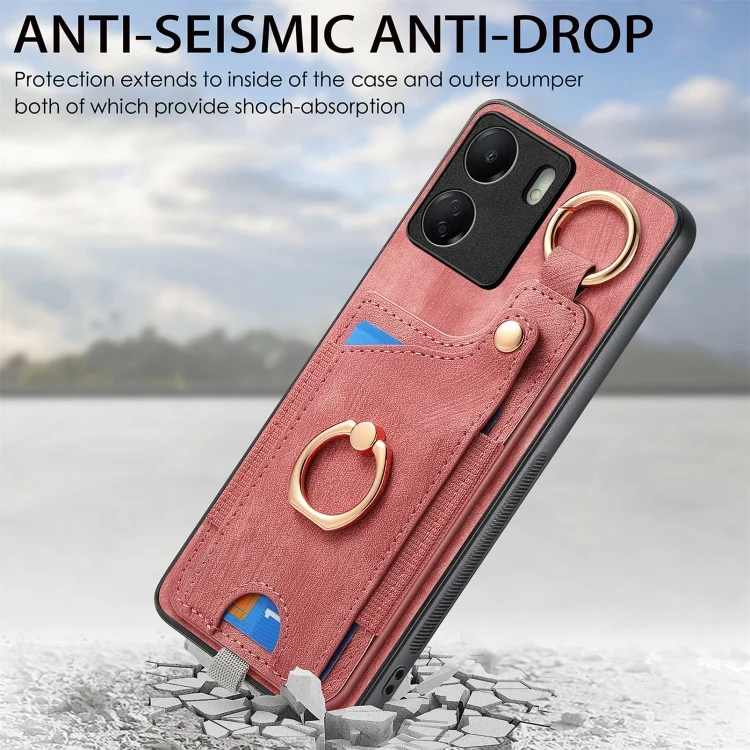 SYA002619832A_3.webp Retro Skin-feel Ring Card Bag Phone Case with Hang Loop, For Redmi Note 9 4G, For Xiaomi Mi 10T Pro, For Redmi 9C - Image 5