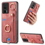 Retro Skin-feel Ring Card Bag Phone Case with Hang Loop, For Redmi K60 / 60 Pro, For Xiaomi 12T / Redmi K50 Ultra
