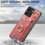 Retro Skin-feel Ring Card Bag Phone Case with Hang Loop, For Redmi K60 / 60 Pro, For Xiaomi 12T / Redmi K50 Ultra - Image 5