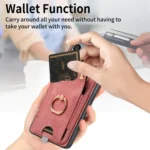 Retro Skin-feel Ring Card Bag Phone Case with Hang Loop, For Redmi K60 / 60 Pro, For Xiaomi 12T / Redmi K50 Ultra - Image 7