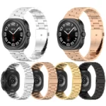 For Samsung Galaxy Watch Ultra 47mm Three Beads Stainless Steel Metal Watch Band - Image 2