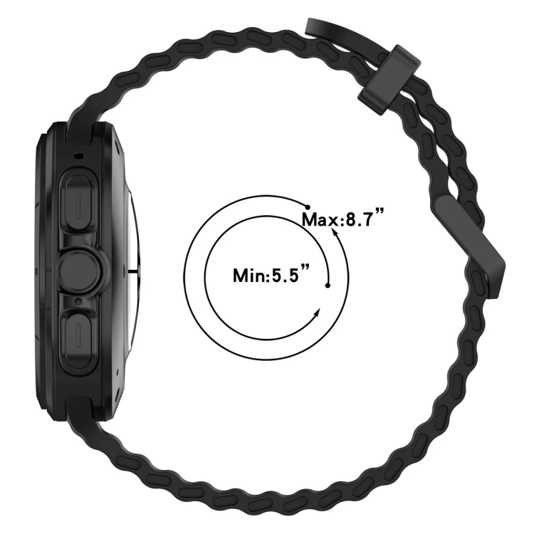 SYA0026233_B4.webp For Samsung Galaxy Watch Ultra 47mm Ocean Hole Dual Buckle Silicone Watch Band - Image 5