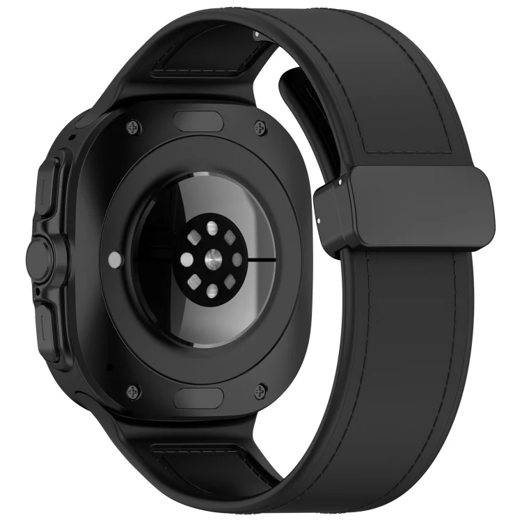 SYA002623401A_1.webp For Samsung Galaxy Watch Ultra 47mm Magnetic Folding Buckle Silicone Leather Watch Band - Image 8