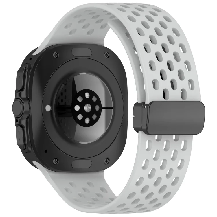 SYA002623601A_1.webp For Samsung Galaxy Watch Ultra 47mm Hole Style Magnetic Folding Buckle Silicone Watch Band - Image 7