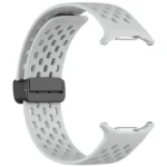 For Samsung Galaxy Watch Ultra 47mm Hole Style Magnetic Folding Buckle Silicone Watch Band - Image 8