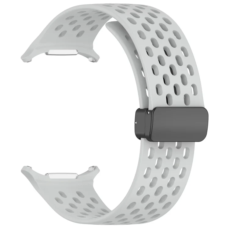 SYA002623601A_3.webp For Samsung Galaxy Watch Ultra 47mm Hole Style Magnetic Folding Buckle Silicone Watch Band - Image 9