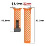 For Samsung Galaxy Watch Ultra 47mm Hole Style Magnetic Folding Buckle Silicone Watch Band - Image 4