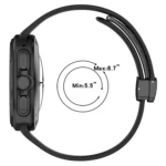 For Samsung Galaxy Watch Ultra 47mm Hole Style Magnetic Folding Buckle Silicone Watch Band - Image 5