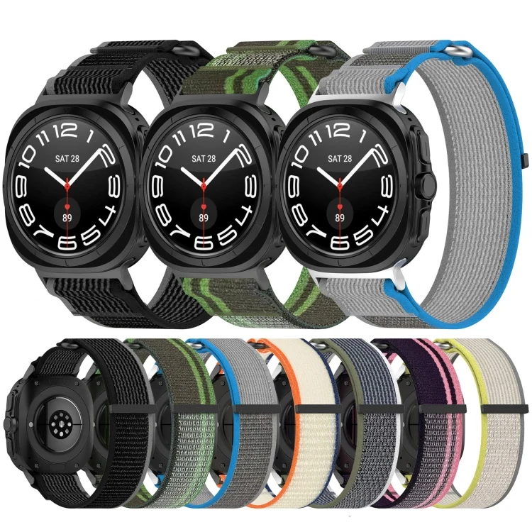 SYA0026239_B1.webp For Samsung Galaxy Watch Ultra 47mm Hook and Loop Fastener Loop Nylon Watch Band - Image 2