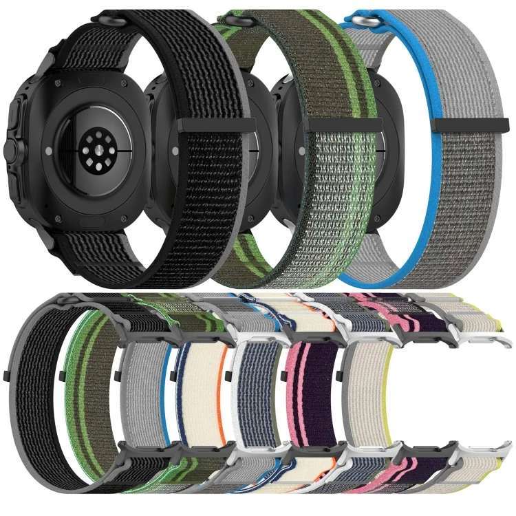SYA0026239_B2.webp For Samsung Galaxy Watch Ultra 47mm Hook and Loop Fastener Loop Nylon Watch Band - Image 3
