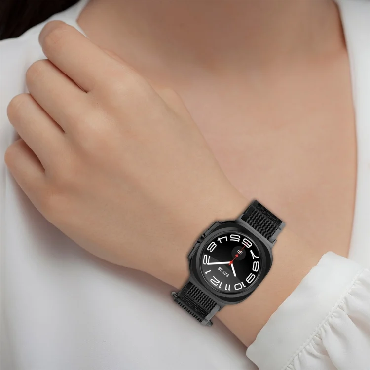 SYA0026239_B5.webp For Samsung Galaxy Watch Ultra 47mm Hook and Loop Fastener Loop Nylon Watch Band - Image 6