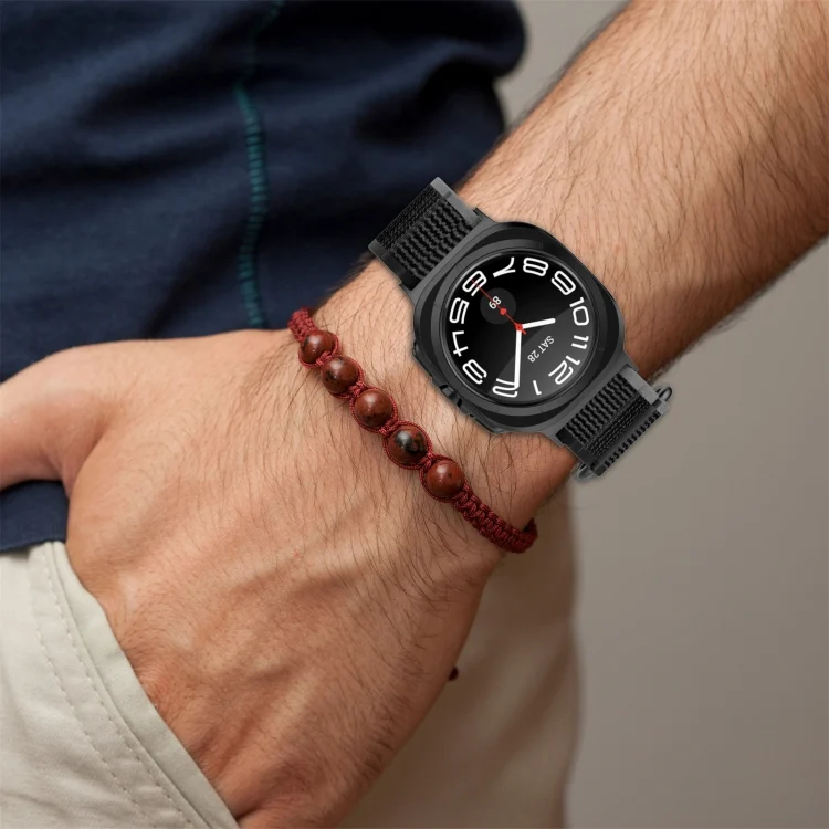 SYA0026239_B6.webp For Samsung Galaxy Watch Ultra 47mm Hook and Loop Fastener Loop Nylon Watch Band - Image 7