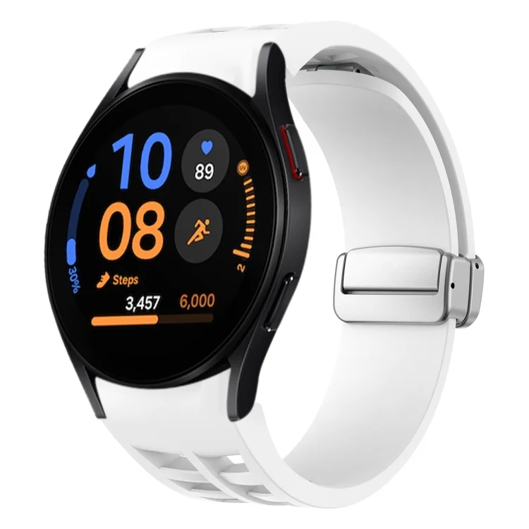 Richard Magnetic Folding Silver Buckle Silicone Watch Band