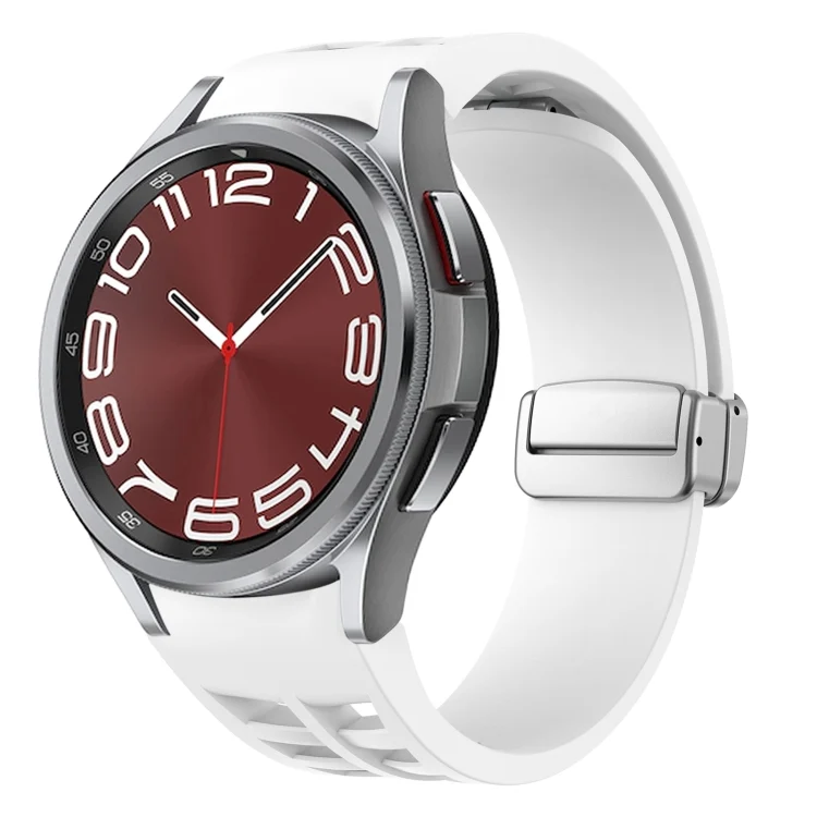 Richard Magnetic Folding Silver Buckle Silicone Watch Band