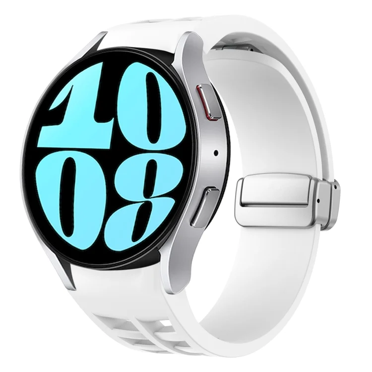 Richard Magnetic Folding Silver Buckle Silicone Watch Band