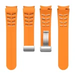 Richard Magnetic Folding Silver Buckle Silicone Watch Band - Image 3
