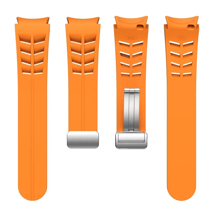 SYA0026254_B2.webp Richard Magnetic Folding Silver Buckle Silicone Watch Band - Image 3