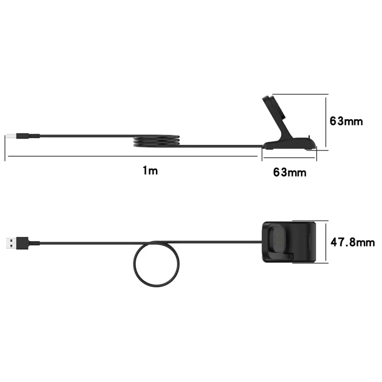 SYA0026279_B2.webp For Fitbit Ace LTE Vertical Watch Magnetic Charger With Chip Protection, Length: 1m - Image 3