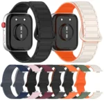 For Huawei Watch Fit3 Color Buckle Two Color Magnetic Silicone Watch Band - Image 3