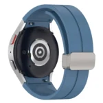Magnetic Folding Silver Buckle Silicone Watch Band - Image 7