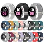 Magnetic Folding Silver Buckle Silicone Watch Band - Image 2