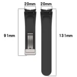Magnetic Folding Silver Buckle Silicone Watch Band - Image 4