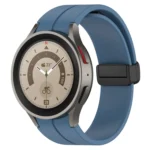 Magnetic Folding Black Buckle Silicone Watch Band