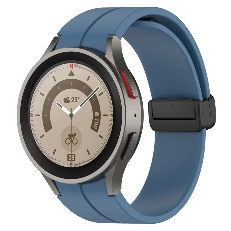 Magnetic Folding Black Buckle Silicone Watch Band