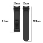 Magnetic Folding Black Buckle Silicone Watch Band - Image 4