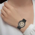 Magnetic Folding Black Buckle Silicone Watch Band - Image 5