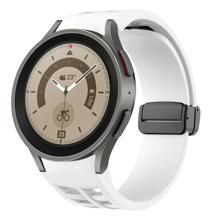 Richard Magnetic Folding Black Buckle Silicone Watch Band