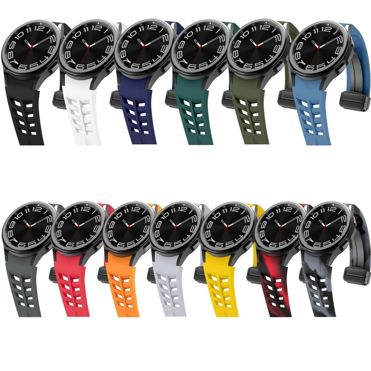 SYA0026309_B2.webp Richard Magnetic Folding Black Buckle Silicone Watch Band - Image 3
