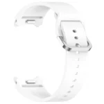Solid Color Silver Buckle Quick Release Silicone Watch Band - Image 7
