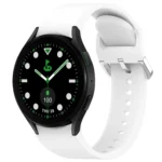 Solid Color Silver Buckle Quick Release Silicone Watch Band