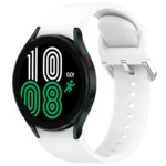 Solid Color Silver Buckle Quick Release Silicone Watch Band