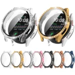 Single Row Diamond PC + Tempered Film Integrated Watch Protective Case - Image 2