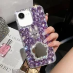Diamond Mirror Rabbit Handmade PC Phone Case, For iPhone 16e, For iPhone 16 Pro Max, For iPhone 16 Pro, For iPhone 16 Plus, For iPhone 16, For iPhone 15 Pro Max