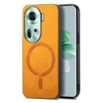 Retro Magsafe Magnetic PU Back Cover Phone Case, For OPPO Reno11 Global, For OPPO Reno11 Pro 5G Global