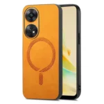 Retro Magsafe Magnetic PU Back Cover Phone Case, For OPPO Reno8 T / A1 Pro