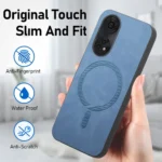 Retro Magsafe Magnetic PU Back Cover Phone Case, For OPPO Reno11 F, For OPPO Find X7 5G - Image 2