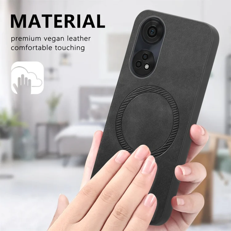 SYA0026360_B2.webp Retro Magsafe Magnetic PU Back Cover Phone Case, For OPPO Reno11 F, For OPPO Find X7 5G - Image 3