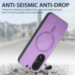 Retro Magsafe Magnetic PU Back Cover Phone Case, For OPPO Reno11 F, For OPPO Find X7 5G - Image 4