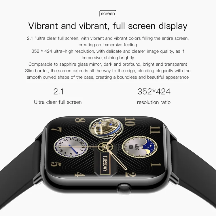 SYA0026362_B2.webp Q19 Max 2.1 inch HD Screen Waterproof Sports Business Smart Watch - Image 3