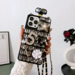 Crossbody Perfume Bottle Handmade Inlaid Diamond PC Phone Case, For iPhone 14 Pro, For iPhone 13 Pro Max, For iPhone 13 Pro, For iPhone 13, For iPhone 13 mini