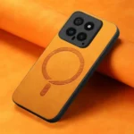 Solid Color Retro Magsafe PU Back Cover Phone Case, For Xiaomi 14, For Xiaomi Redmi Note 13 5G - Image 7