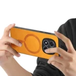 Solid Color Retro Magsafe PU Back Cover Phone Case, For Xiaomi Redmi Note 14 5G, For Xiaomi Redmi Note 14 Pro+ 5G - Image 8