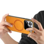 Solid Color Retro Magsafe PU Back Cover Phone Case, For Xiaomi 15 Pro, For Xiaomi 15 - Image 8