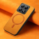 Solid Color Retro Magsafe PU Back Cover Phone Case, For Xiaomi 14T, For Xiaomi Redmi Turbo 3 5G - Image 9